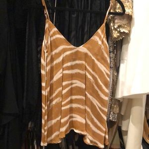 Karina Grimaldi abstract zebra print cami
